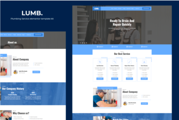 Lumb - Plumbing Service Elementor Template Kit