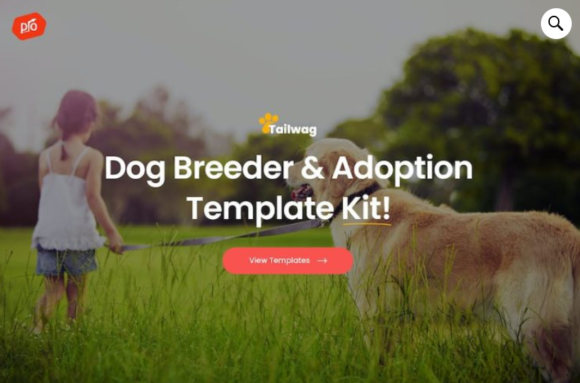 Tailwag – Dog Breeder & Adoption Elementor Template Kit