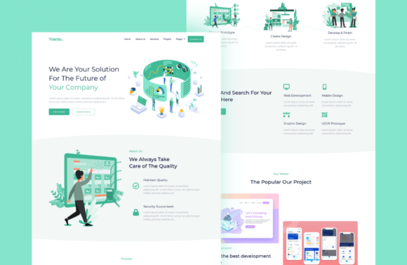 Tracto – Creative Agency Elementor Template Kit