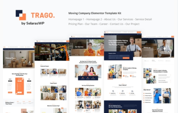 Trago - Movers & Packers Service Elementor Template Kit