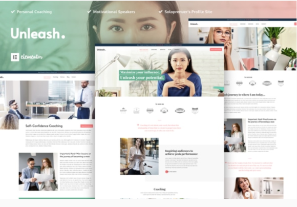 Unleash - Life Coach Elementor Template Kit