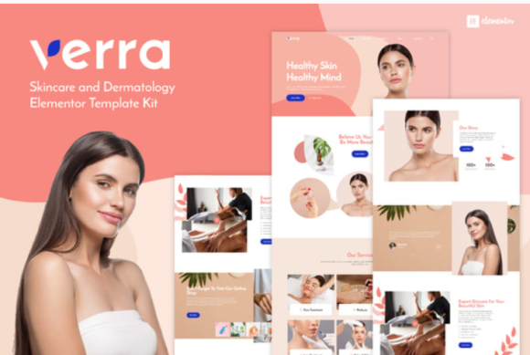 Verra - Skincare & Dermatology Elementor Template Kit