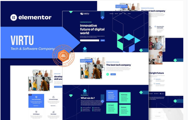 Virtu - Tech & Software Company Elementor Template kit