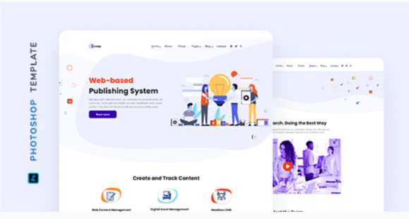 Xsapp – SAAS Company Template for Photoshop