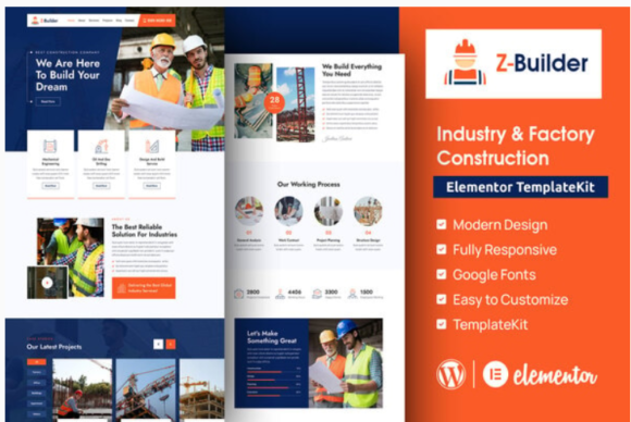 Z-Builder - Construction Elementor Template Kit