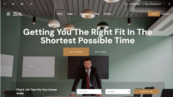 Zeal Recruiting Agency & HR Consultant Elementor Template Kit