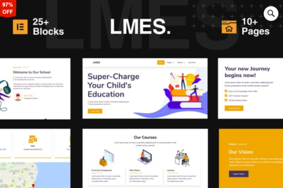 LMES – Education Elementor Template Kit GPL