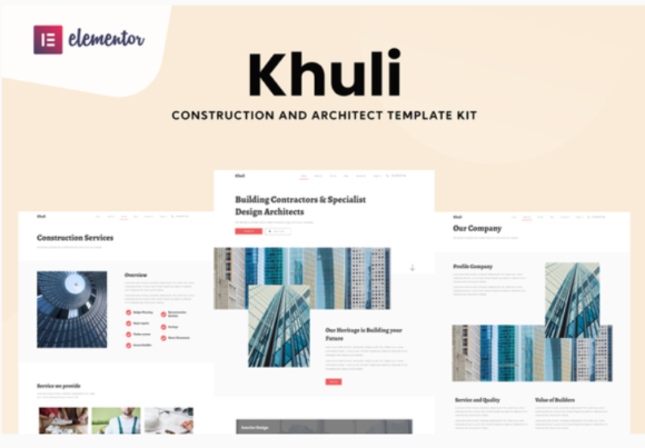 Khuli - Construction & Architecture Elementor Pro Template Kit