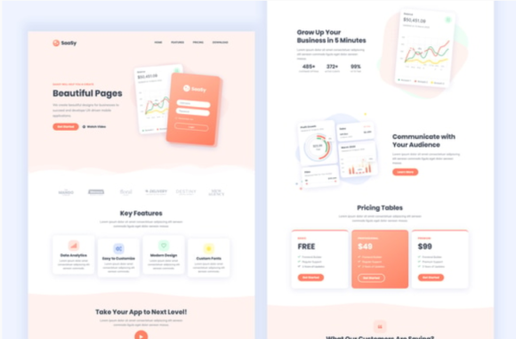 SaaSy - SaaS & App Landing Page Template Kit