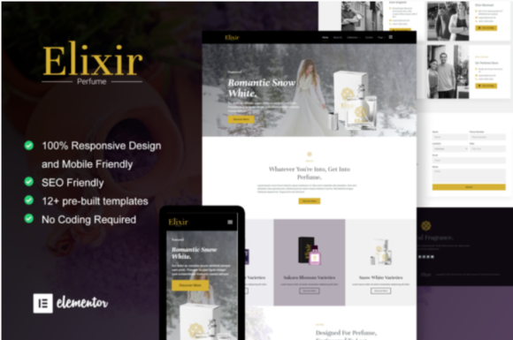 Elixir - Perfume Maker Elementor Template Kit