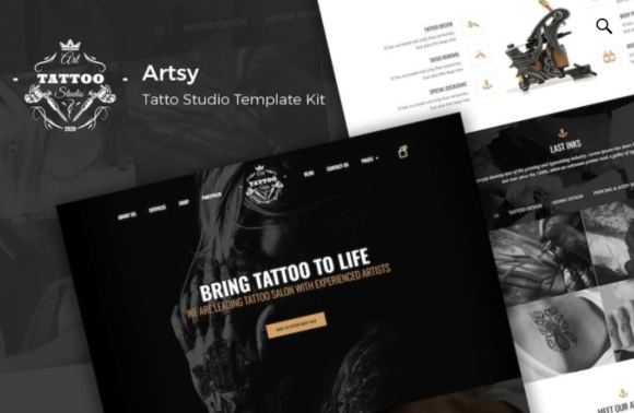 Artsy – Tattoo Studio Elementor Template Kit
