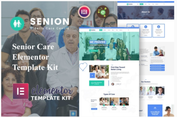 Senion - Senior Care Elementor Template Kit