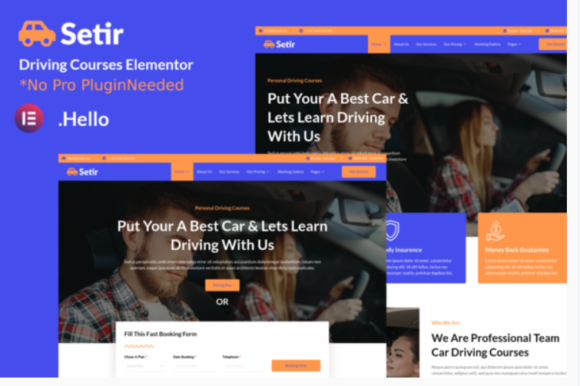 Setir - Driving Courses Elementor Template Kit