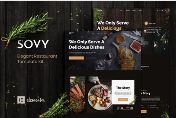 Sovy - Restaurant Elementor Template Kit