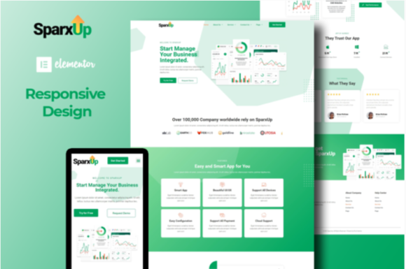 SparxUp - Saas & Startup Elementor Template Kit