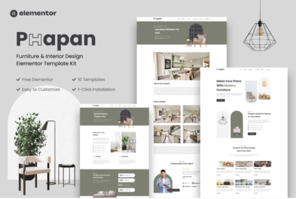 Phapan - Furniture & Interior Design Elementor Template Kit