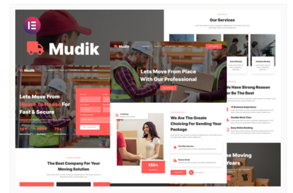 Mudik - Moving & Transportation Services Elementor Template Kit