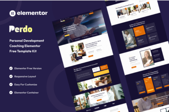 Perdo - Personal Development Coaching Elementor Template Kit