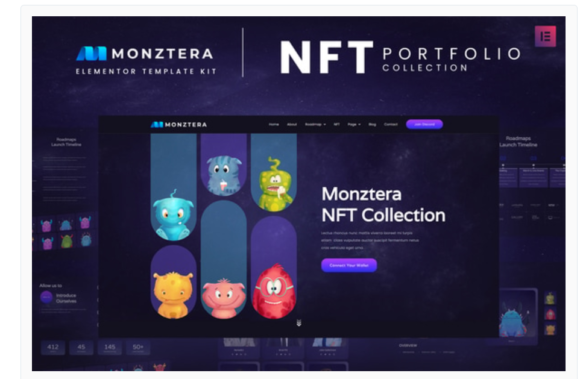 Monztera - NFT Portfolio Elementor Template Kit