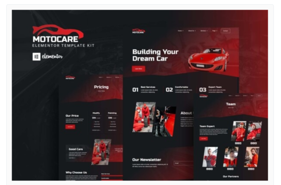 Motocare - Automotive Elementor Template Kit