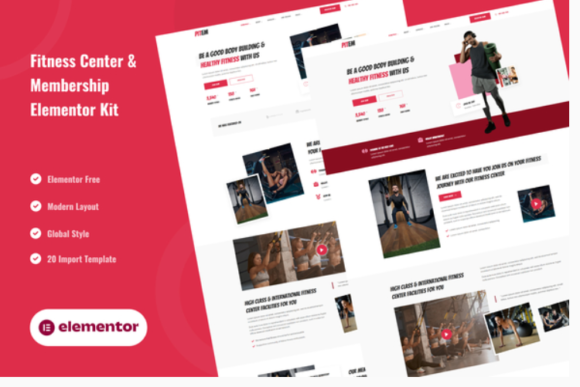 Pitem - Fitness Center & Membership Elementor Template Kit