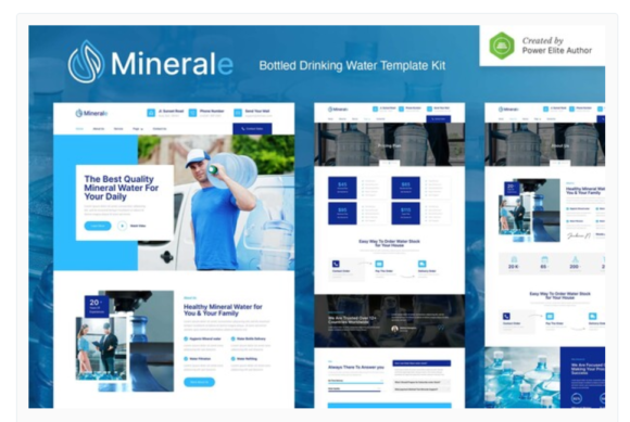 Minerale – Bottled Drinking Water Elementor Template Kit