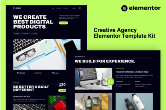 Qudu - Creative Agency Elementor Pro Template Kit
