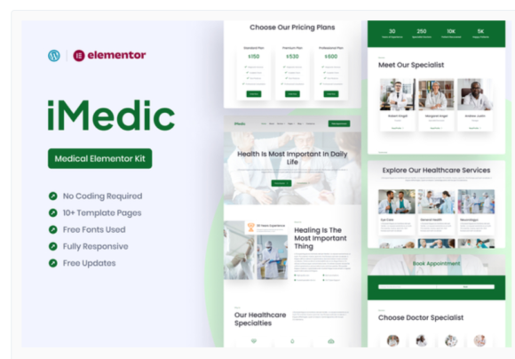 Medicly - Medical Elementor Pro Template Kit