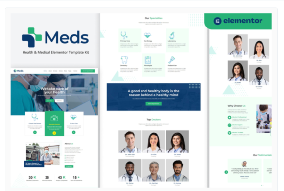 Meds - Health & Medical Elementor Template Kit