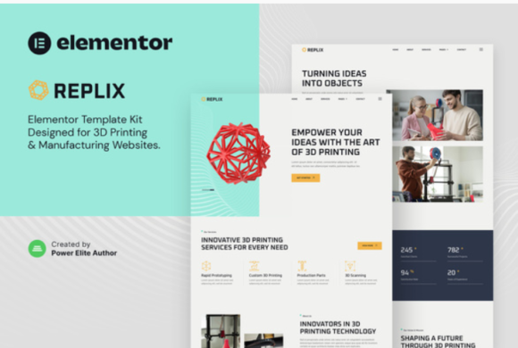 Replix – 3D Printing & Manufacturing Services Elementor Template Kit