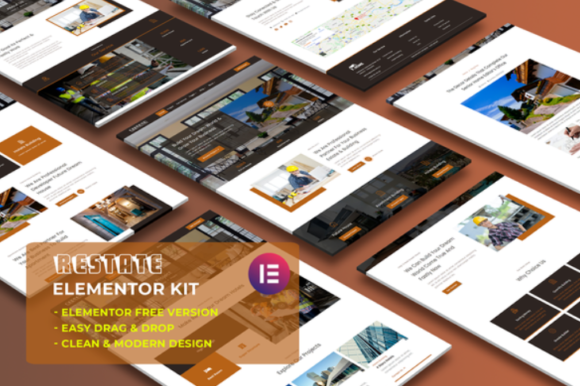 Restate - Construction Builder Elementor Template Kit