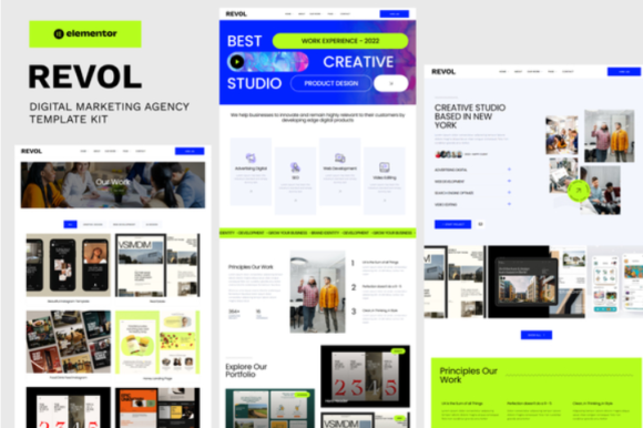 Revol - Digital Marketing Agency Elementor Template Kit
