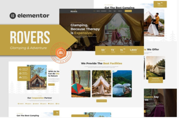 Rovers - Glamour Camping & Adventure Elementor Template Kit