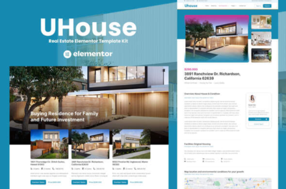 UHouse - Real Estate Elementor Template Kit