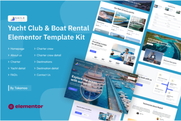 Saile - Yacht Club & Boat Rental Elementor Template Kit