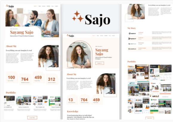 Sajo - Personal Portfolio Elementor Template Kit