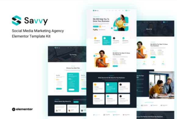 Savvy – Social Media Marketing Agency Elementor Template Kit