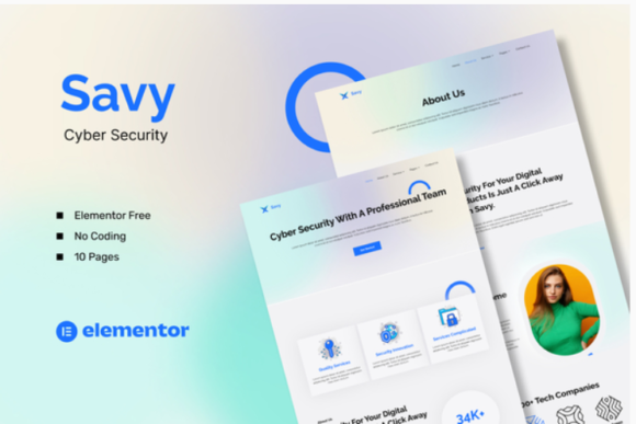 Savy - Cyber Security Elementor Template Kit