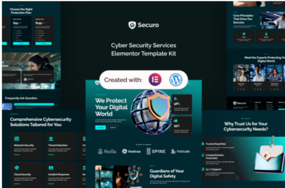 Securo - Cyber Security Services Elementor Template Kit