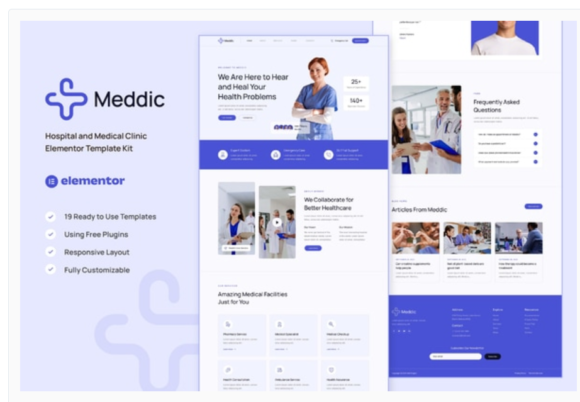 Meddic - Hospital and Medical Clinic Elementor Template Kit