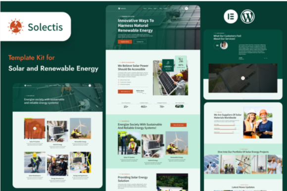 Selectis - Solar & Renewable Energy Elementor Template Kit