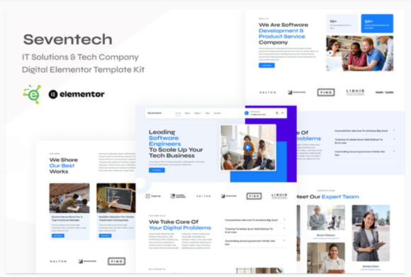 Seventech - IT Solutions & Tech Company Digital Elementor Template Kit
