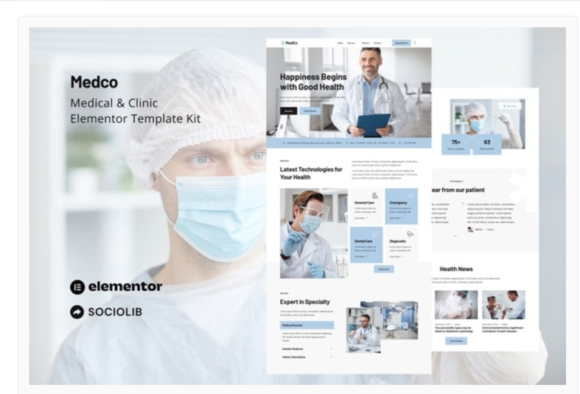 Medco - Medical Clinic & Hospital Elementor Template Kit
