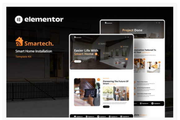 Smartech - Smart Home Installation Elementor Template Kit