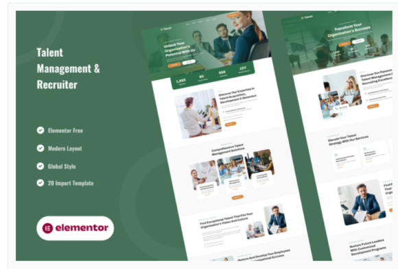 Talento - Talent Management & Recruiter Elementor Template Kit