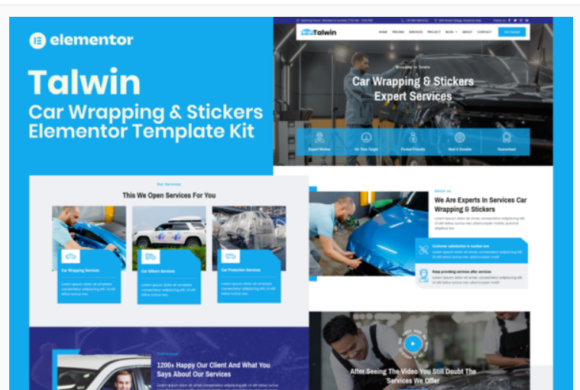 Talwin - Car Wrapping & Stickers Elementor Pro Template Kit