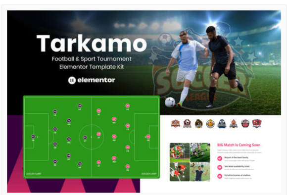 Tarkamo - Football & Sport Tournament Elementor Template Kit