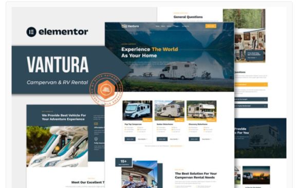 Vantura - Campervan & RV Rental Elementor Template Kit