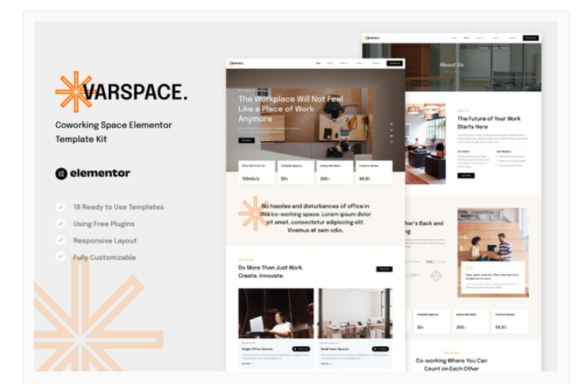 Varspace - Coworking Space Elementor Template Kit