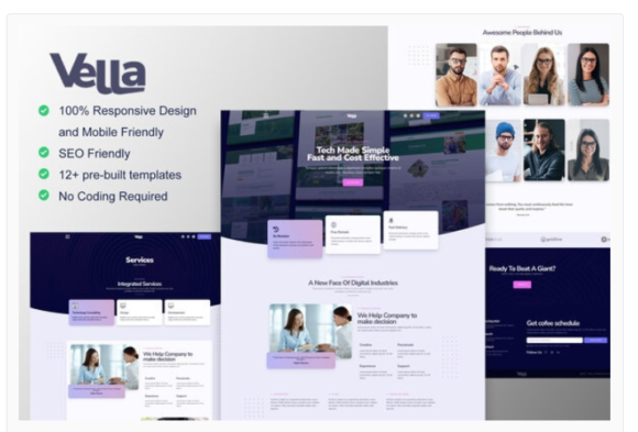 Vella - Digital Agency Elementor Template Kit
